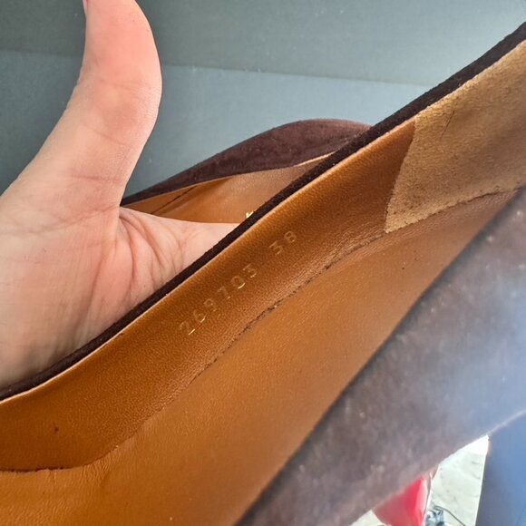 Gucci Cocoa Nappa Charlotte Platform Pumps Heels Size 38 - Picture 6 of 15